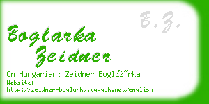 boglarka zeidner business card